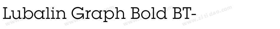 Lubalin Graph Bold BT字体转换